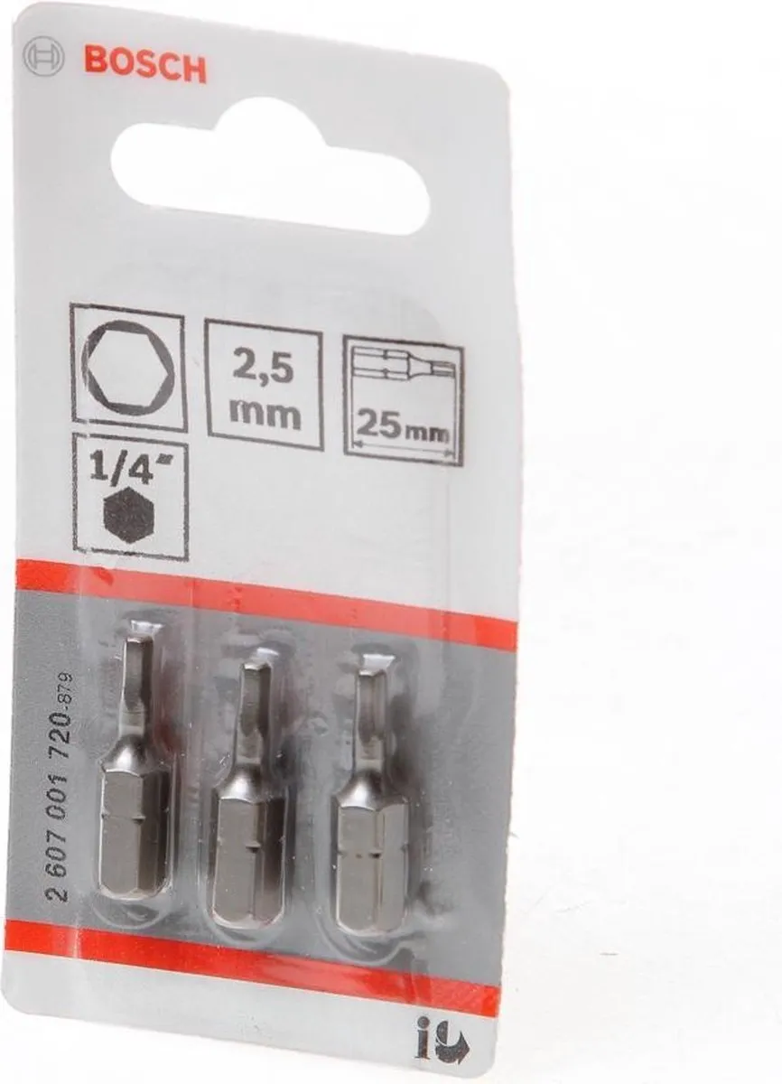 Bosch BIT 1/4XH-TORS/IS 2.5 - 3 Stuks