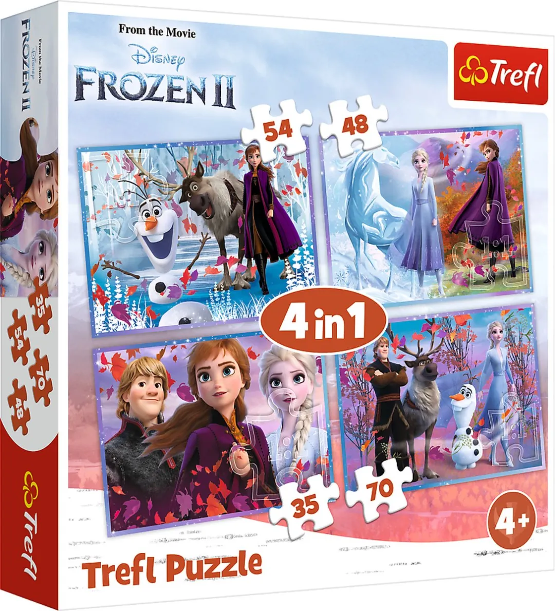 Trefl Frozen 4in1 Puzzelset 1000 Stuks - Multicolor