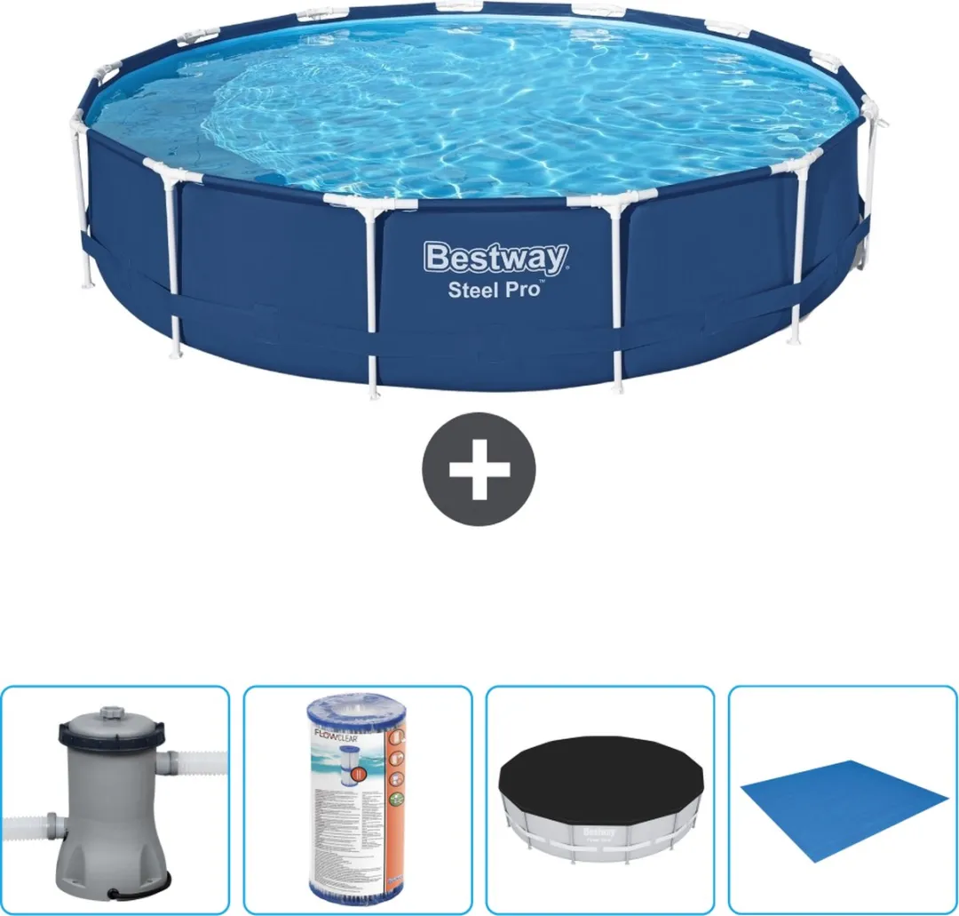 Bestway Steel Pro Zwembad 396x84cm Blauw