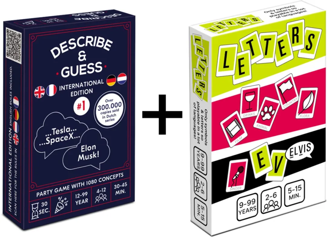Combi-Deal Describe & Guess International + Letters - 12 Spelers