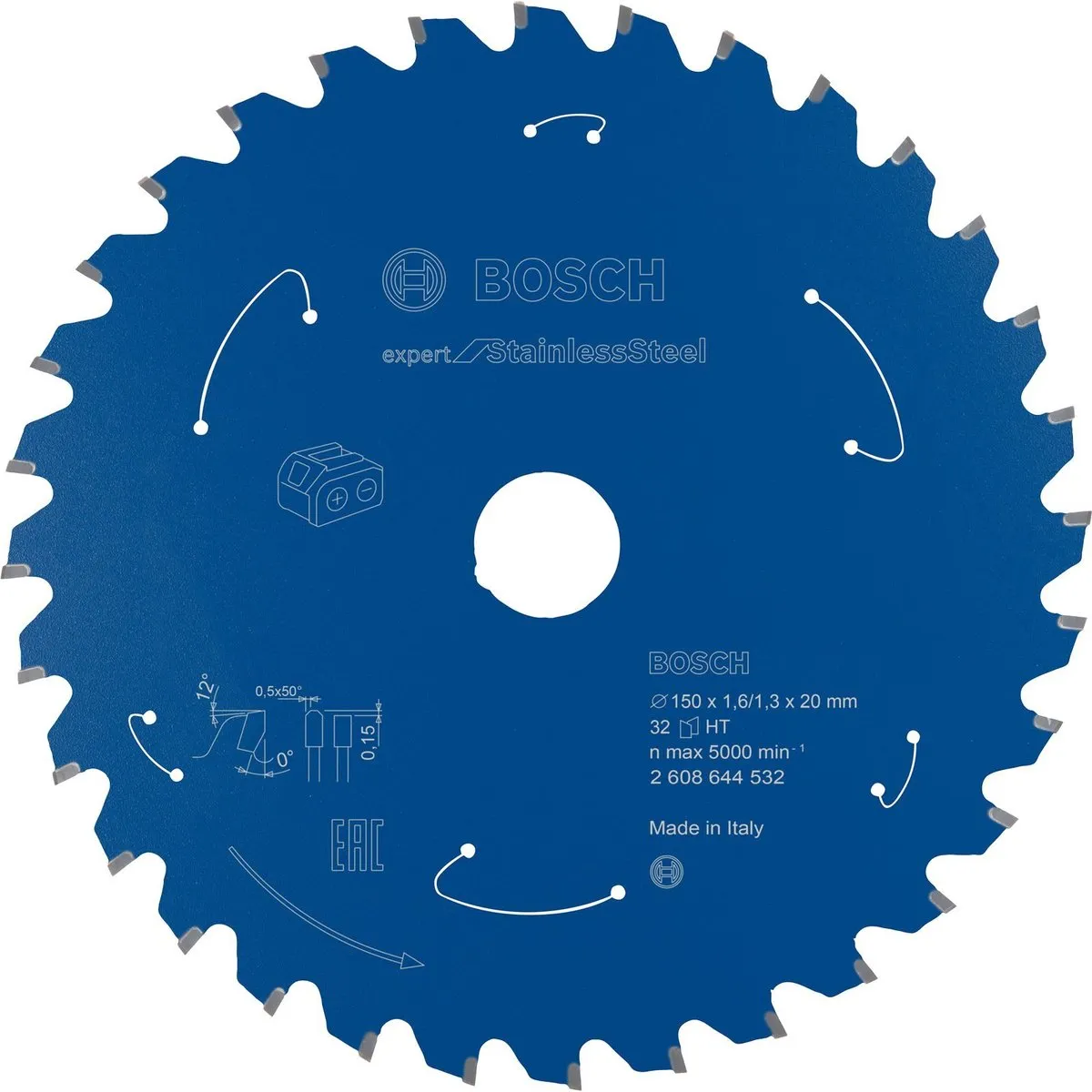 Bosch Expert Cirkelzaagblad 150mm 32 Tanden - Rvs - 2 608 644 532