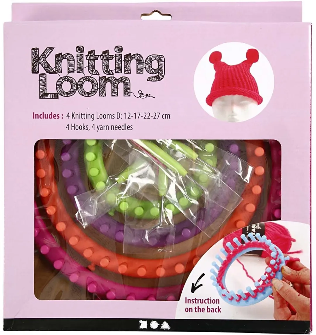 Creativ Company Knitting Loom - 4 maten 12-27cm - Multicolor