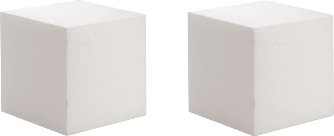 Glorex Hobby Piepschuim Kubus 15x15cm Wit - 1 Stuk