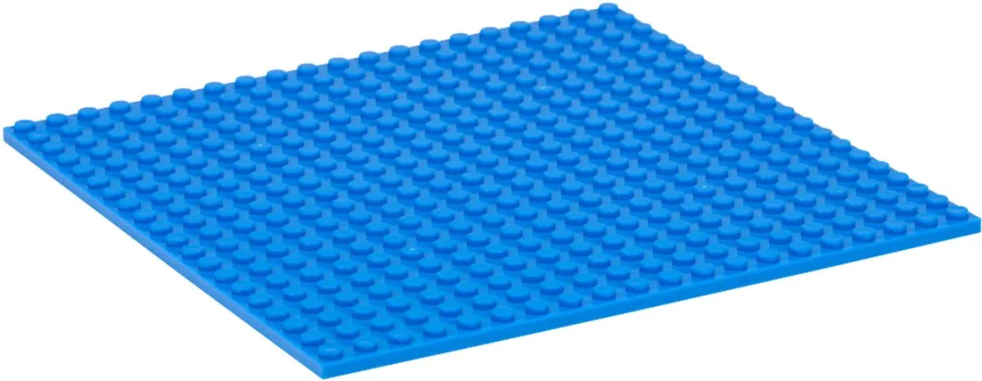 Eddy Toys Bouwplaat 16x1 - Rood/Blauw/Geel/Groen/Grijs - 16 Stuks