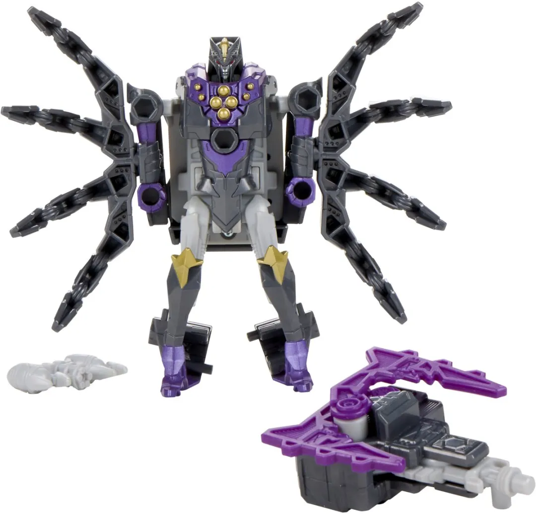 Transformers Airachnid Armored Cyber Changers Actiefiguur - Grijs/Zwart/Paars