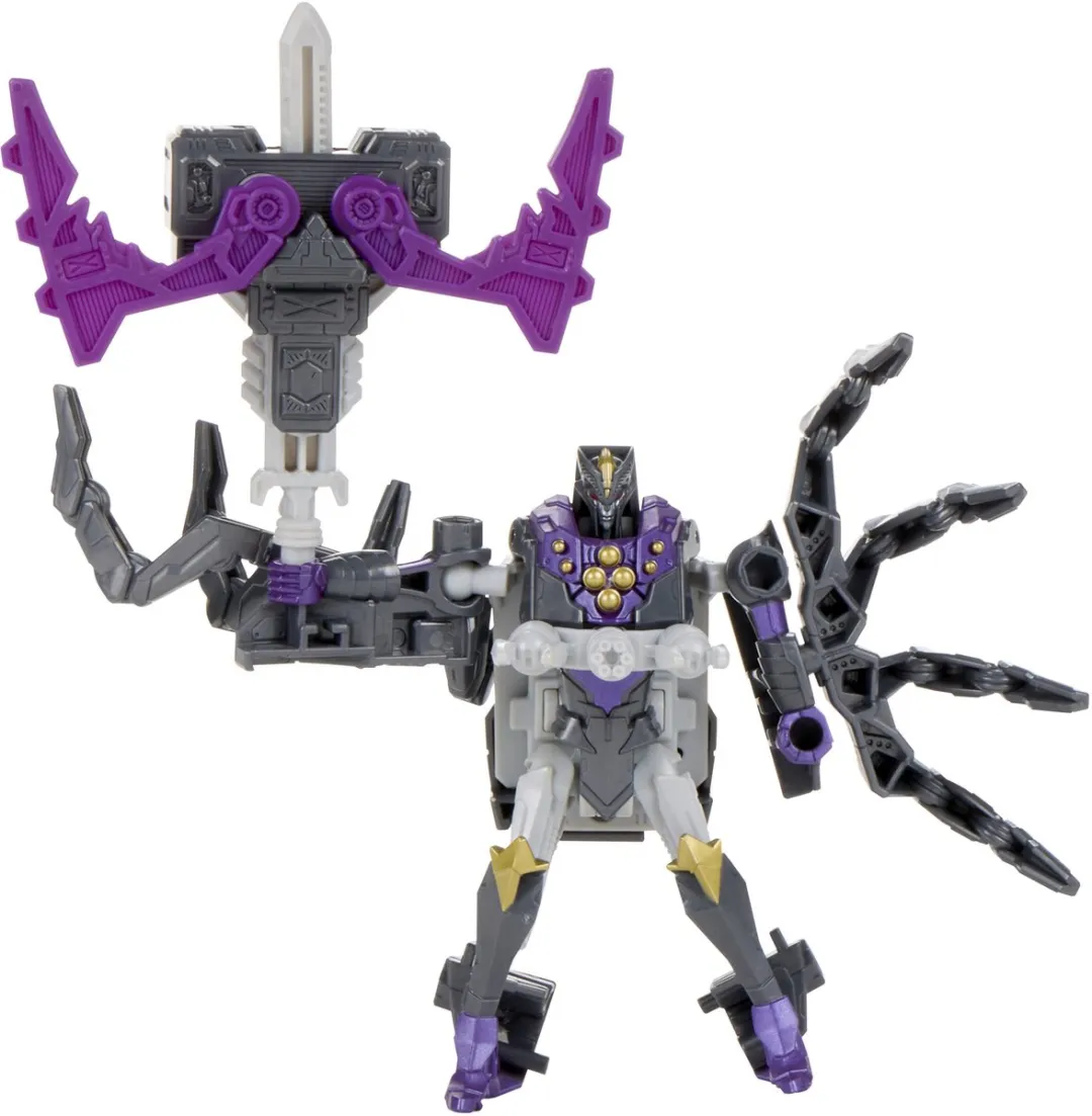 Transformers Airachnid Armored Cyber Changers Actiefiguur - Grijs/Zwart/Paars
