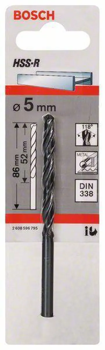 Bosch Metaalboren HSS-R 5mm DIN 338