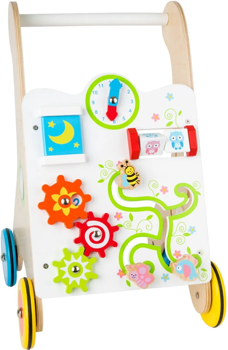 Small Foot Houten Baby Walker Loopwagen Kleurrijk - afbeelding 6 van 6