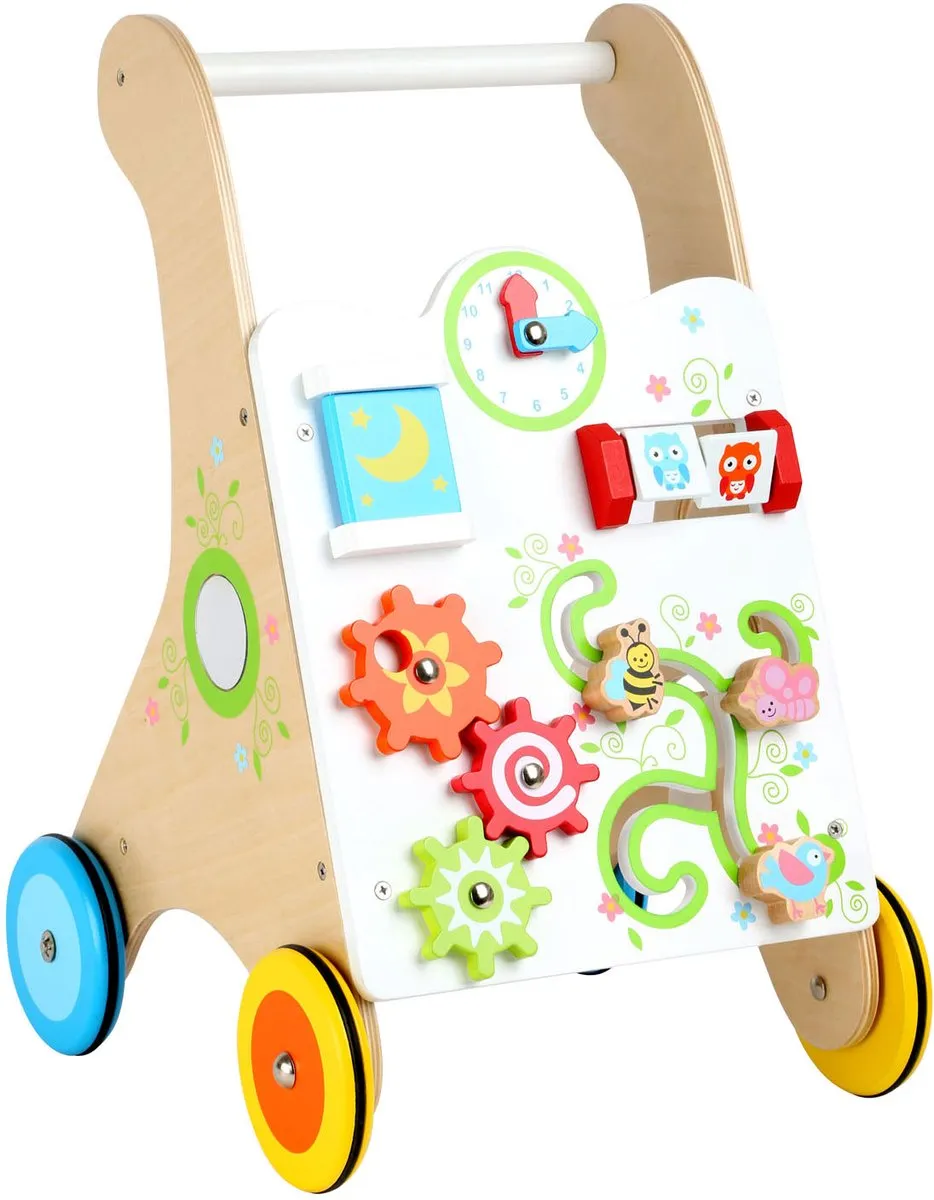 Small Foot Houten Baby Walker Loopwagen Kleurrijk