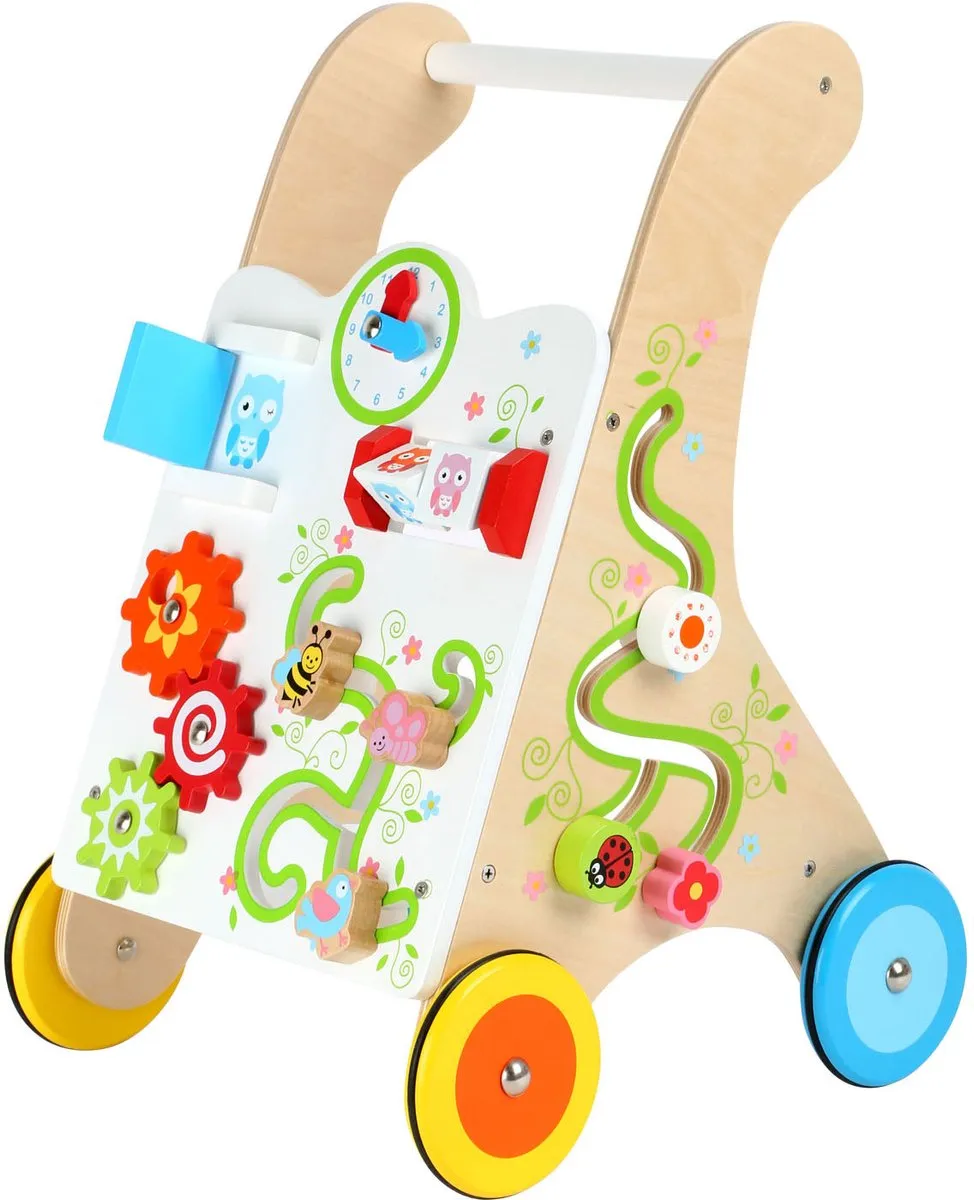Small Foot Houten Baby Walker Loopwagen Kleurrijk