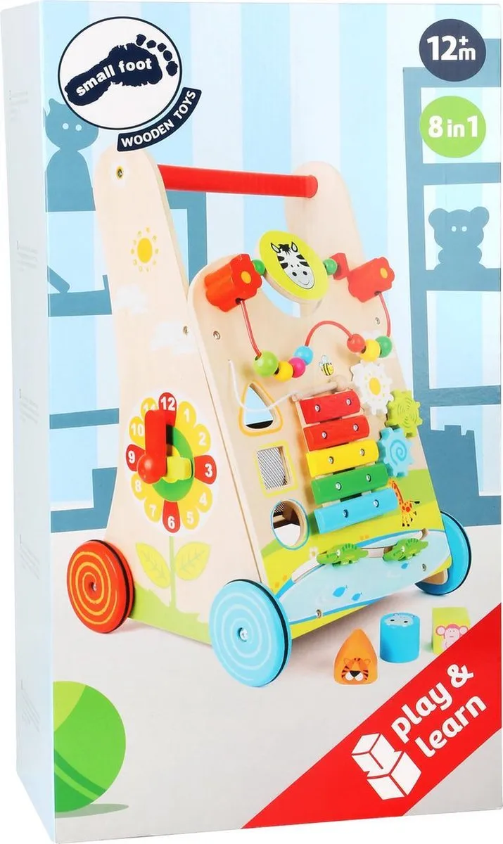 Small Foot Houten Baby Walker Loopwagen Kleurrijk