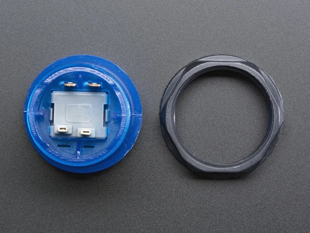 Adafruit Arcade Knop met LED 30mm - Translucent Blauw