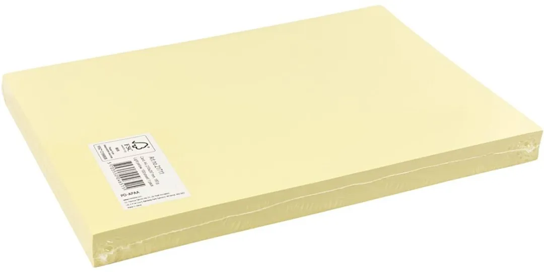 Creativ Company Geel A4 Karton 180g - 100 Vellen