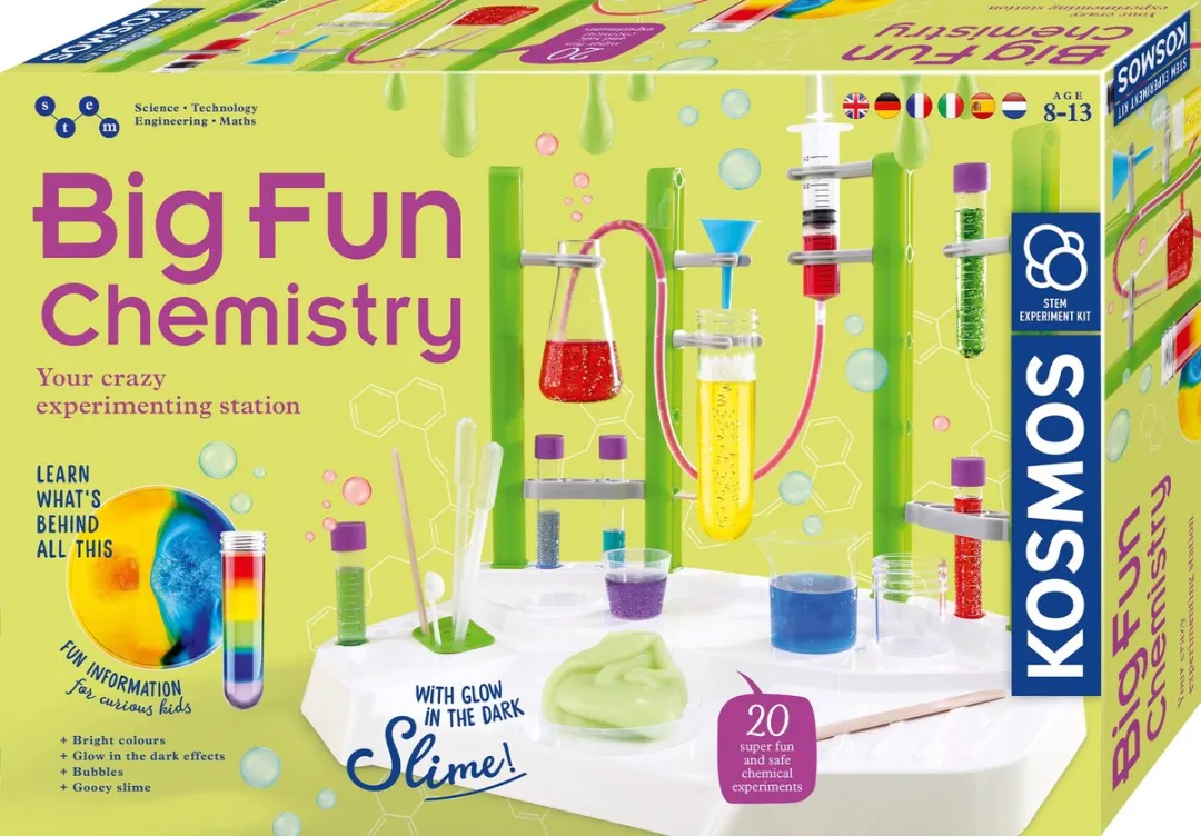 Kosmos Big Fun Chemistry 616991 Experimenteerset - 20 Experimenten - Glow-in-the-Dark Slijm