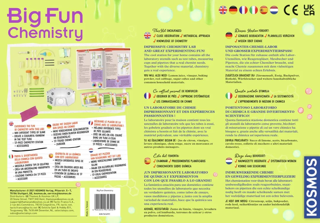 Kosmos Big Fun Chemistry 616991 Experimenteerset - 20 Experimenten - Glow-in-the-Dark Slijm