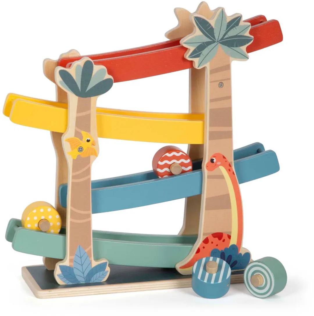 Small Foot Houten Knikkerbaan Dino - Multi kleuren