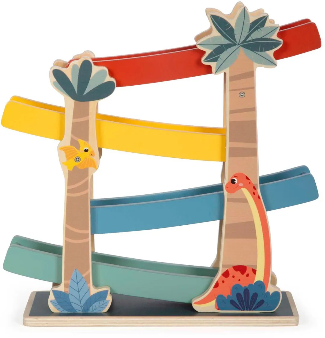 Small Foot Houten Knikkerbaan Dino - Multi kleuren