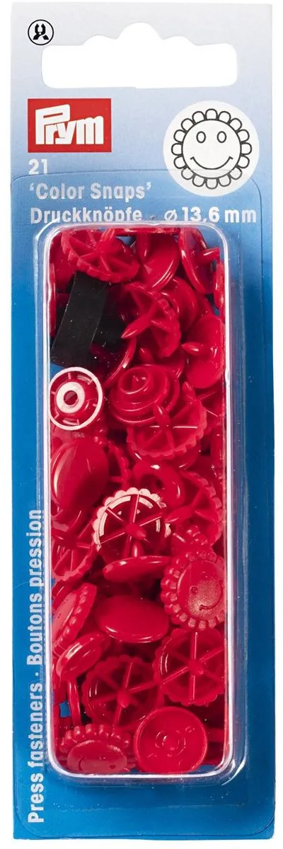 Prym Drukknoop ColorSnaps Bloem 13,6mm - Rood