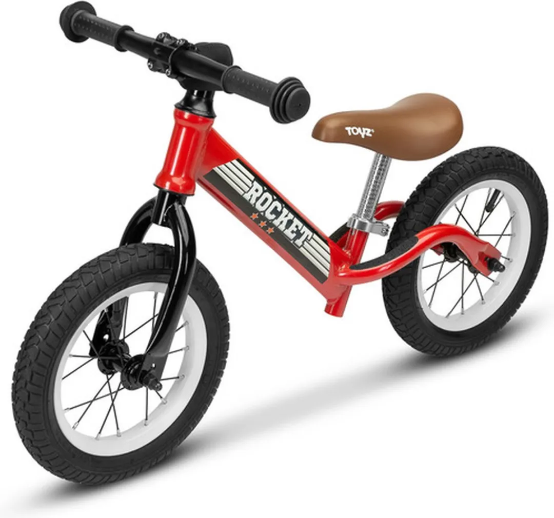 Toyz Metalen Balance Bike Raket - 12 Inch - Rood
