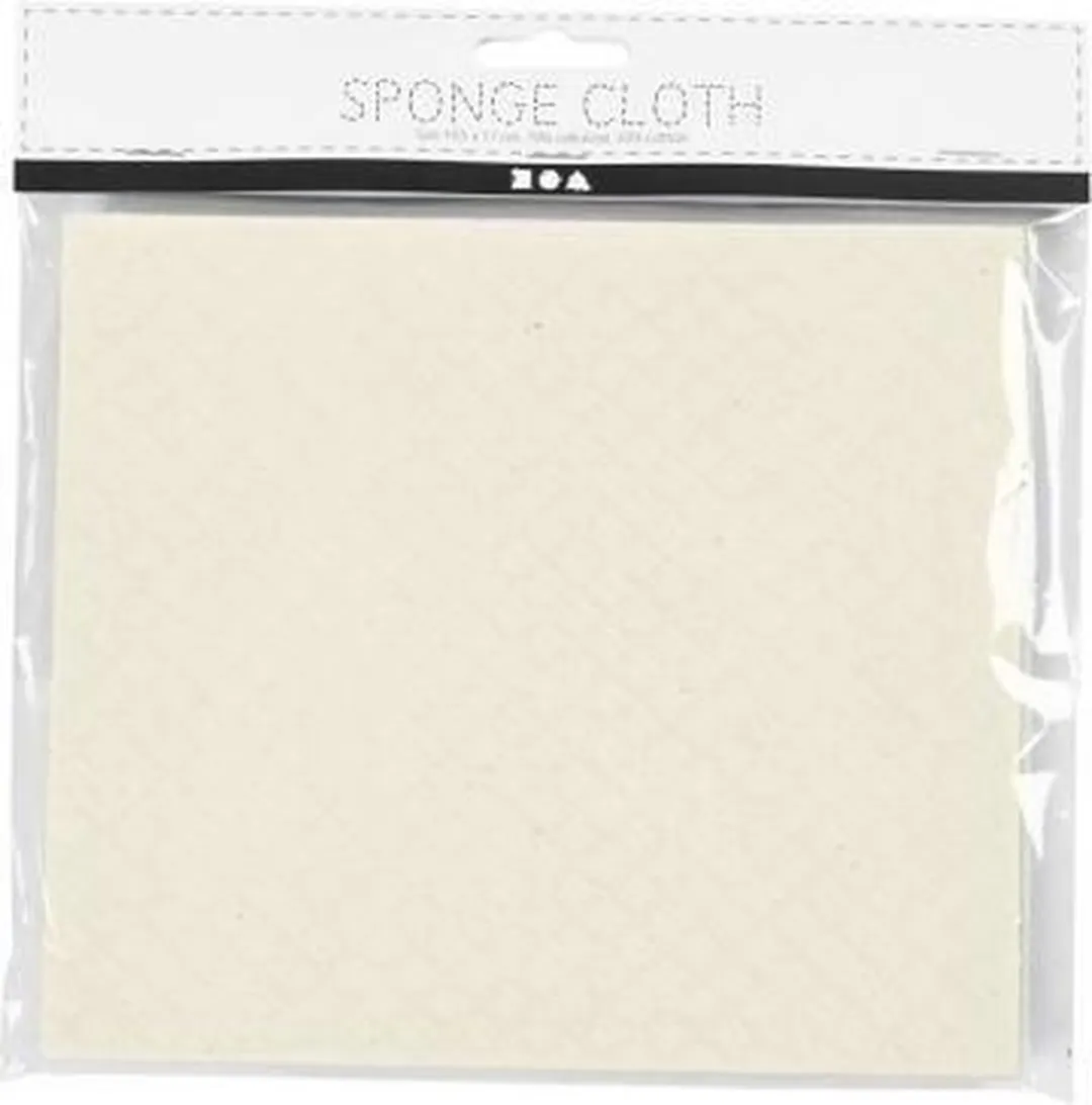 Creativ Company Sponsdoek 17x19,5cm - Wit - 3 Stuks