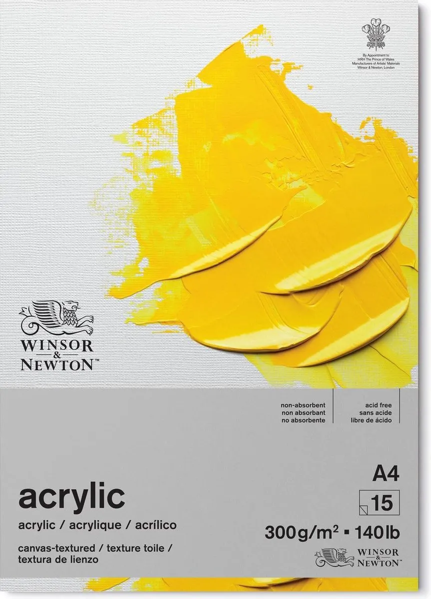 Winsor & Newton Galeria Acrylpapier A4 Pad 15 Vel