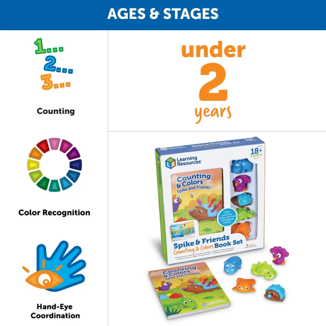 Learning Resources Spike and Friends Kleuren en Tellen Boek - Multicolor