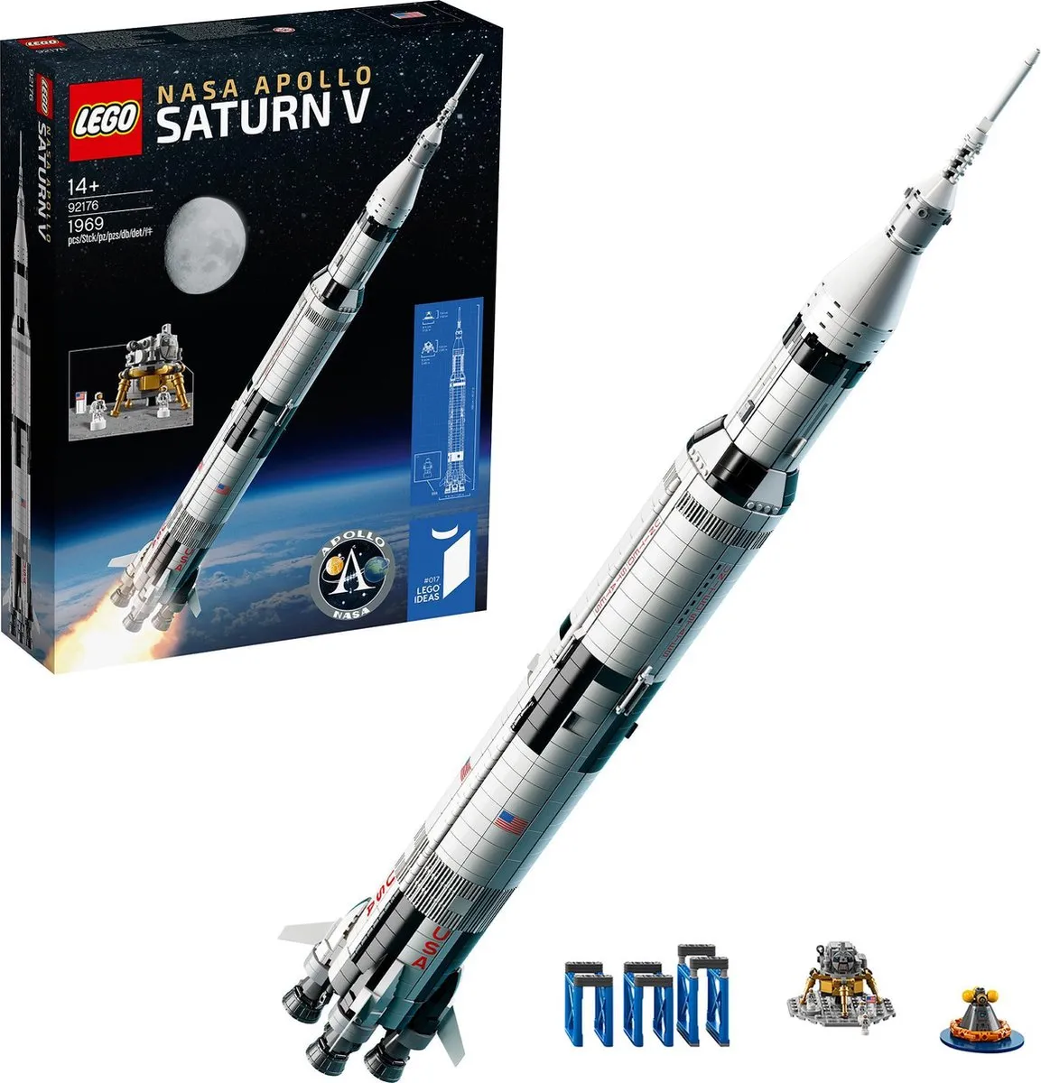 LEGO Ideas NASA Apollo Saturn V 92176 - 1969 Stukken