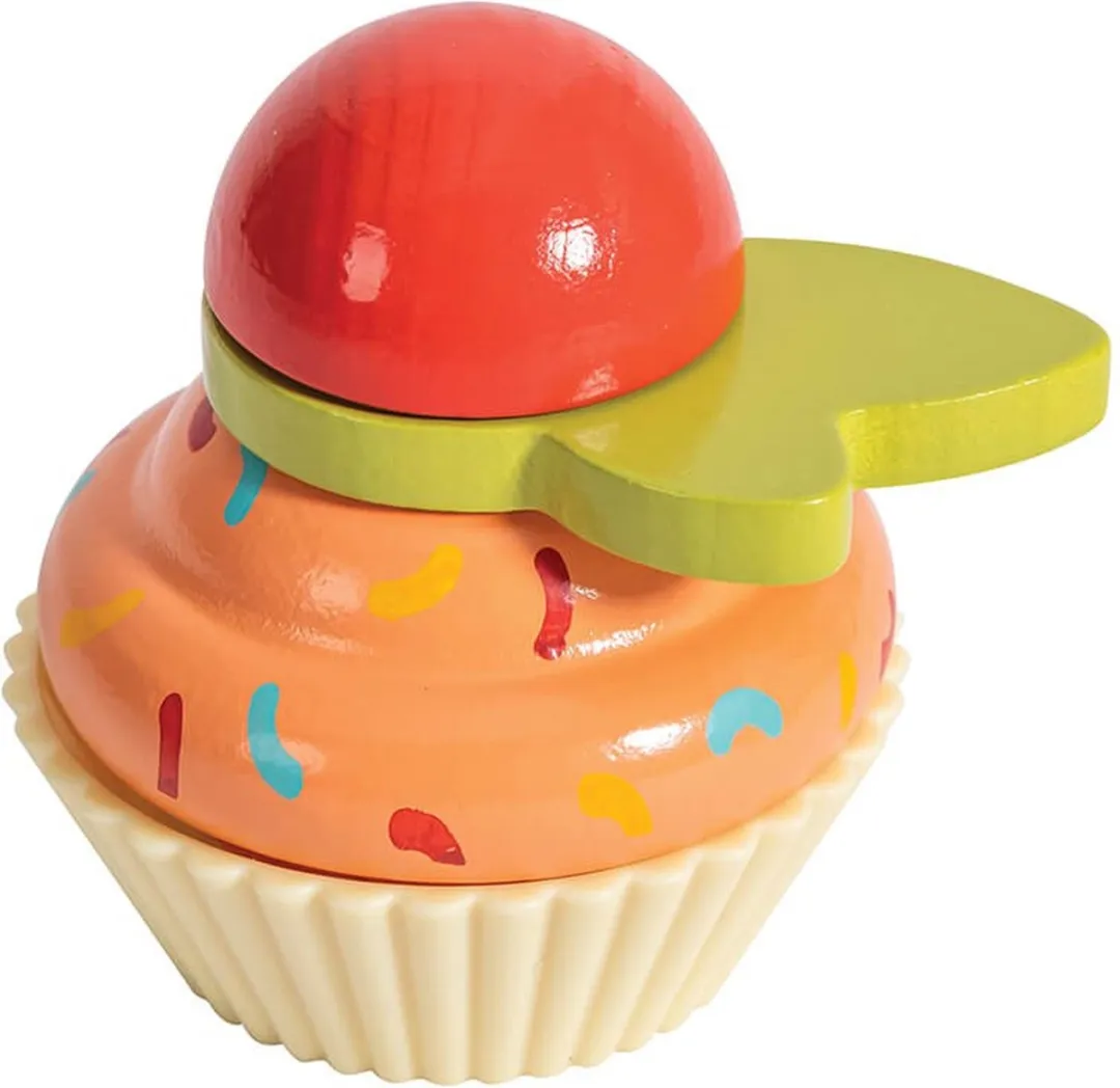 Eurekakids Houten Cupcakes Set 4 Stuks - 18 Onderdelen