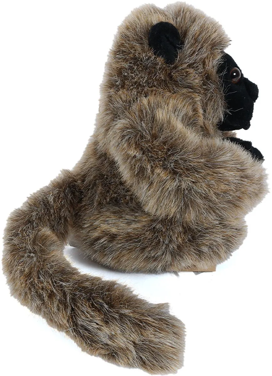 PIA Soft Toys Wolaap Pluche Knuffel 19cm - Donderbruin/Zwart
