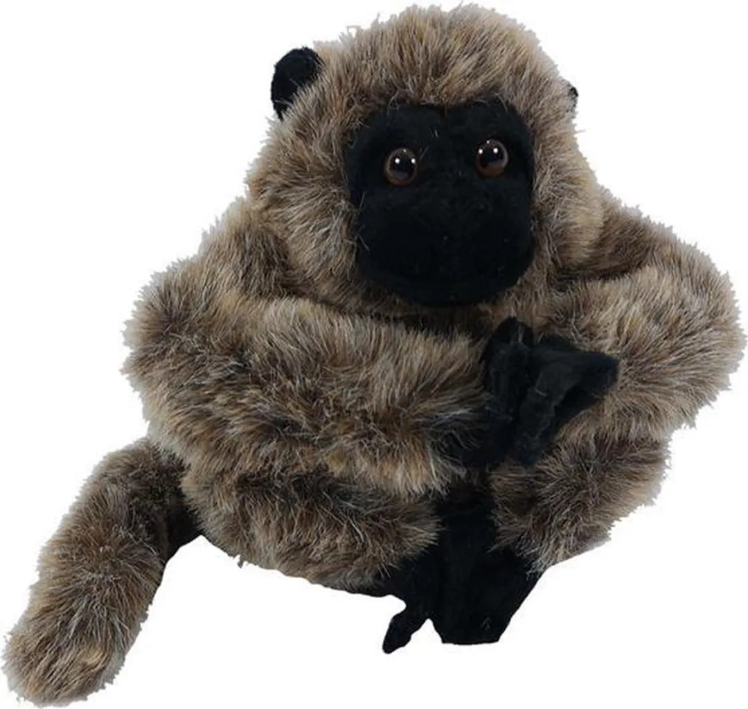 PIA Soft Toys Wolaap Pluche Knuffel 19cm - Donderbruin/Zwart