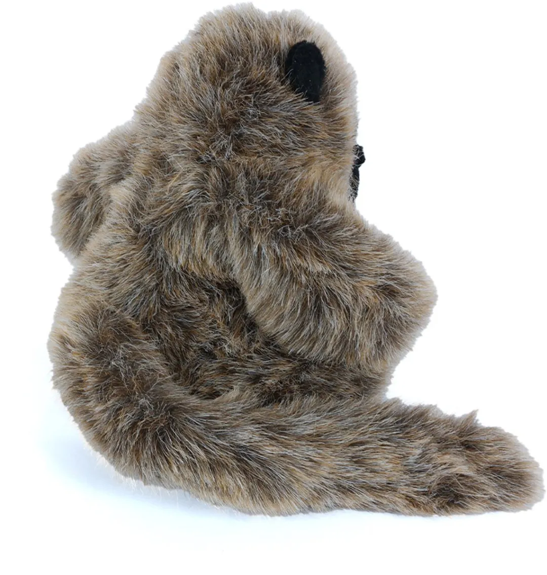 PIA Soft Toys Wolaap Pluche Knuffel 19cm - Donderbruin/Zwart