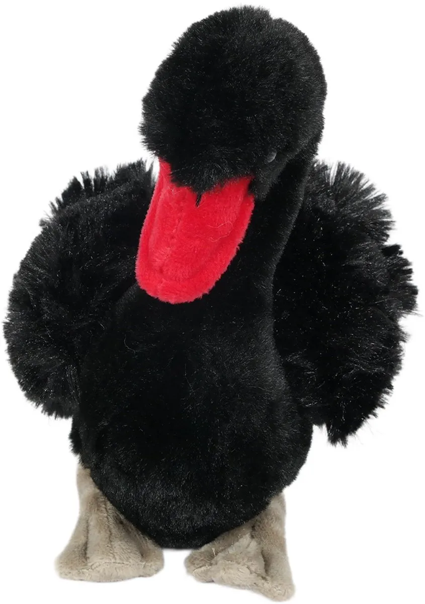 PIA Soft Toys Knuffel Zwaan - 18cm - Zwart