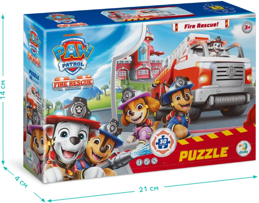 Dodo Toys Paw Patrol Puzzel 3+ - 30 Stukjes Fire Rescue
