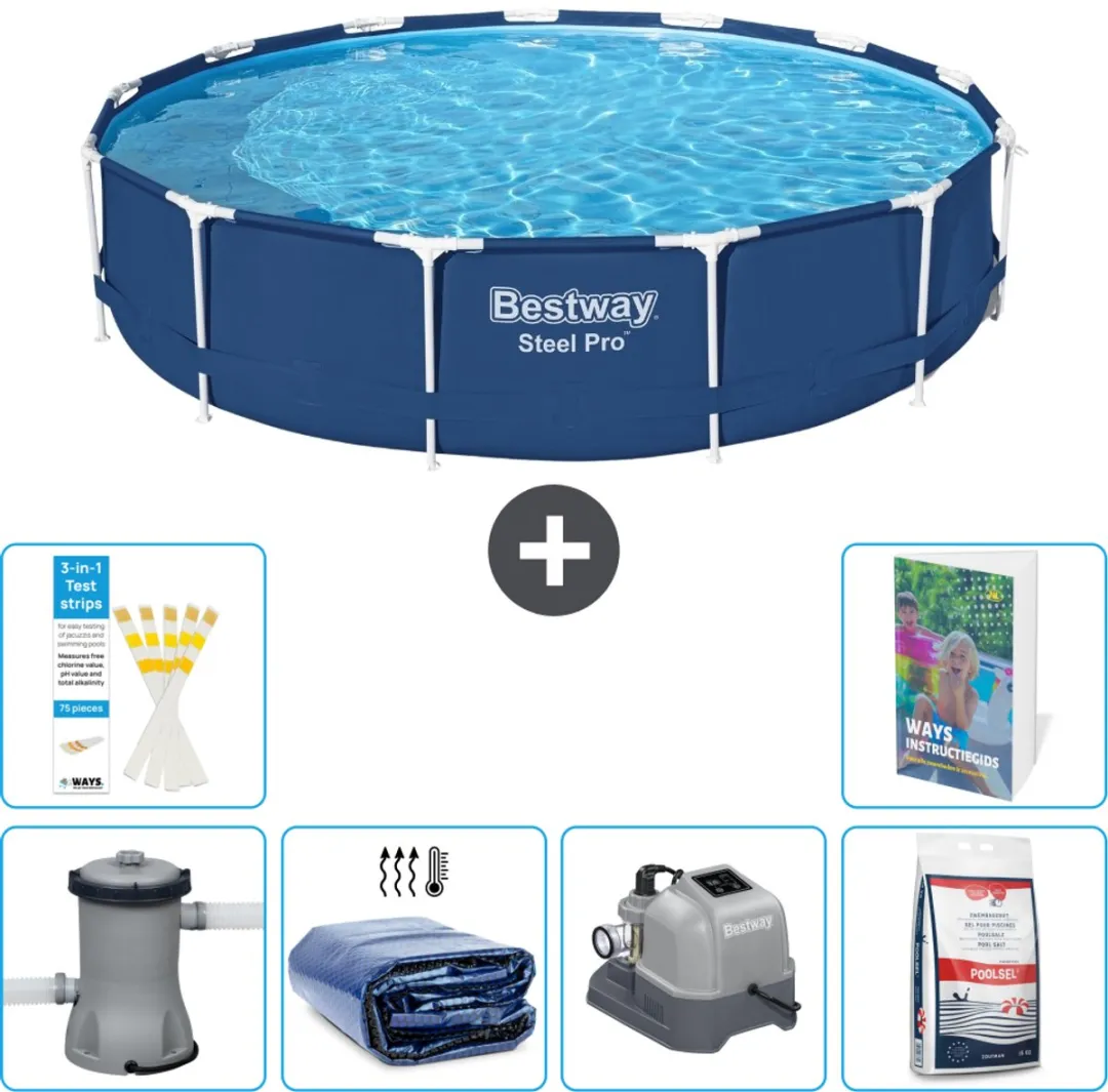 Bestway Steel Pro Zwembad 396x84cm Blauw