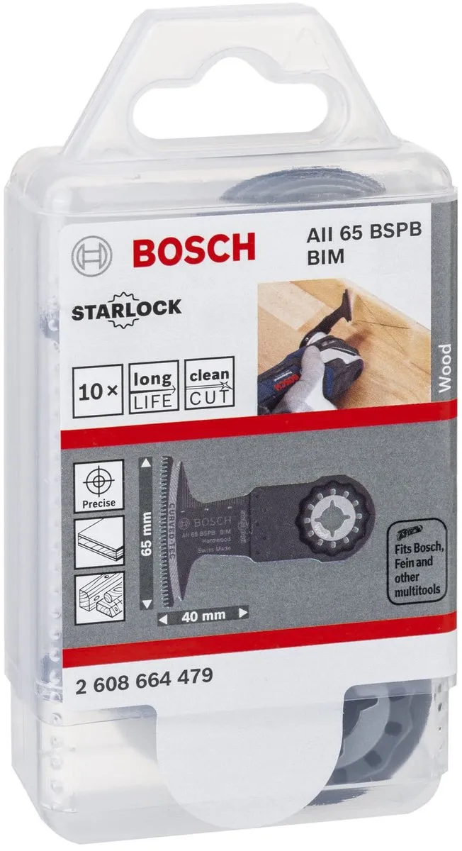 Bosch AII 65 BSPB Invalzaagblad 40x65mm - Hardhout - 10 Stuks