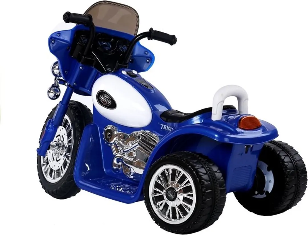 Lean Toys Elektrische Politie Chopper 4359 - Trike - 1-3 km/h - Blauw - afbeelding 5 van 5