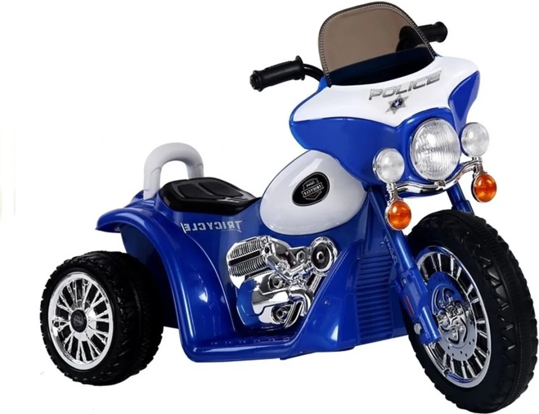 Lean Toys Elektrische Politie Chopper 4359 - Trike - 1-3 km/h - Blauw - afbeelding 4 van 5