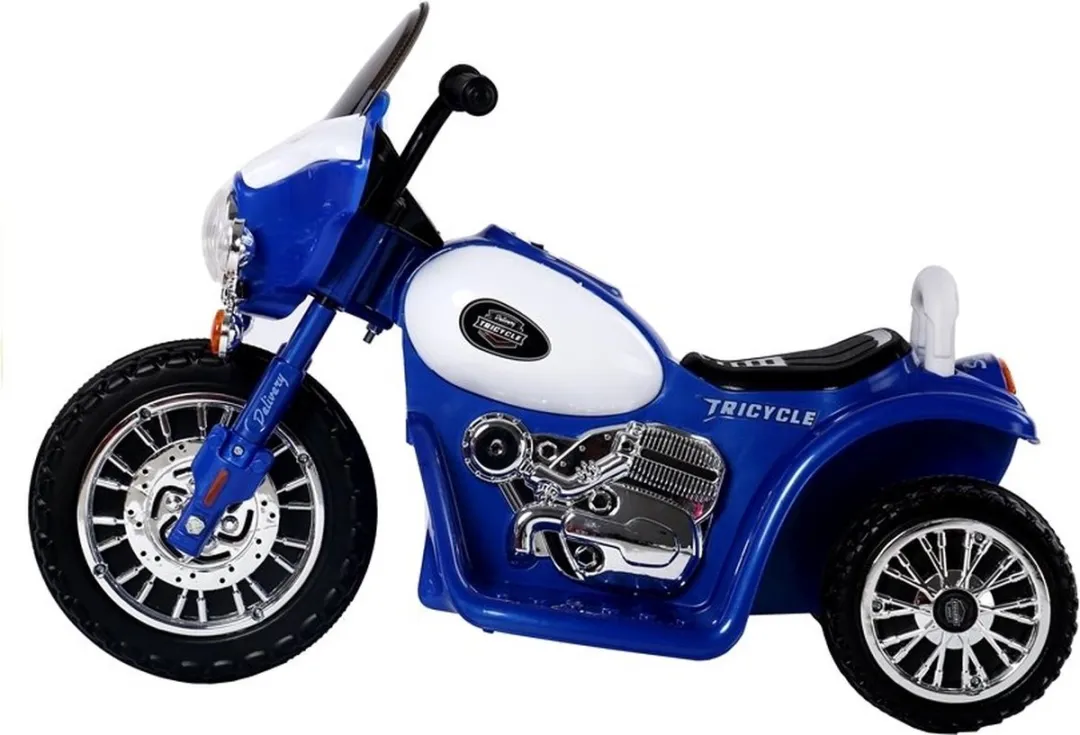 Lean Toys Elektrische Politie Chopper 4359 - Trike - 1-3 km/h - Blauw - afbeelding 3 van 5