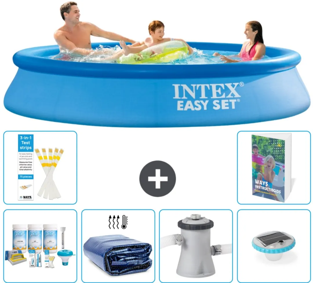 Intex Easy Set Zwembad 305cm x 61cm - Blauw - 7-delig