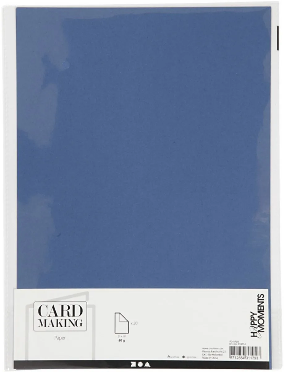 Creativ Company Kunstpapier A4 - Blauw - 20 Vel
