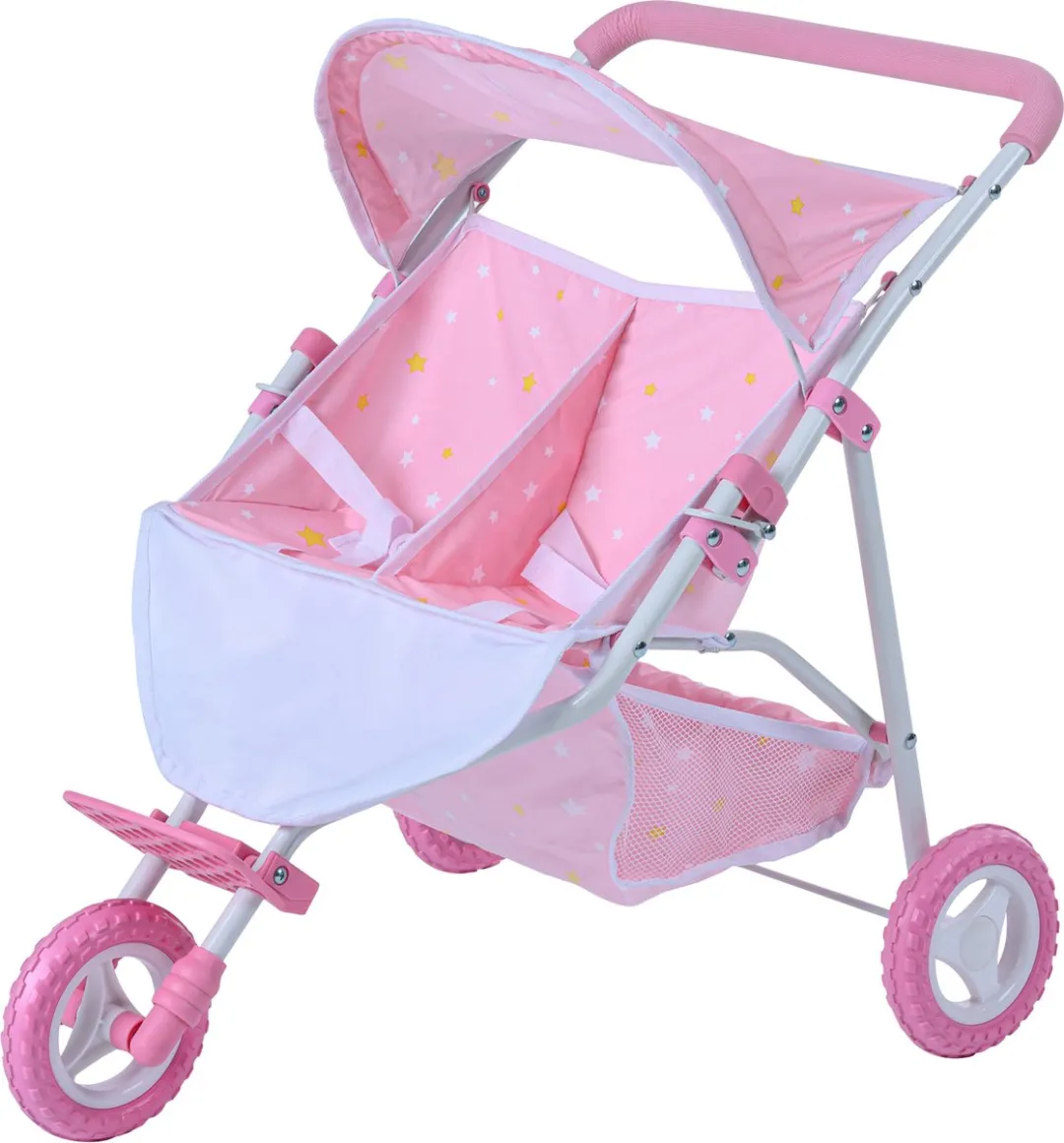 Teamson Kids Dubbel Poppenwagen