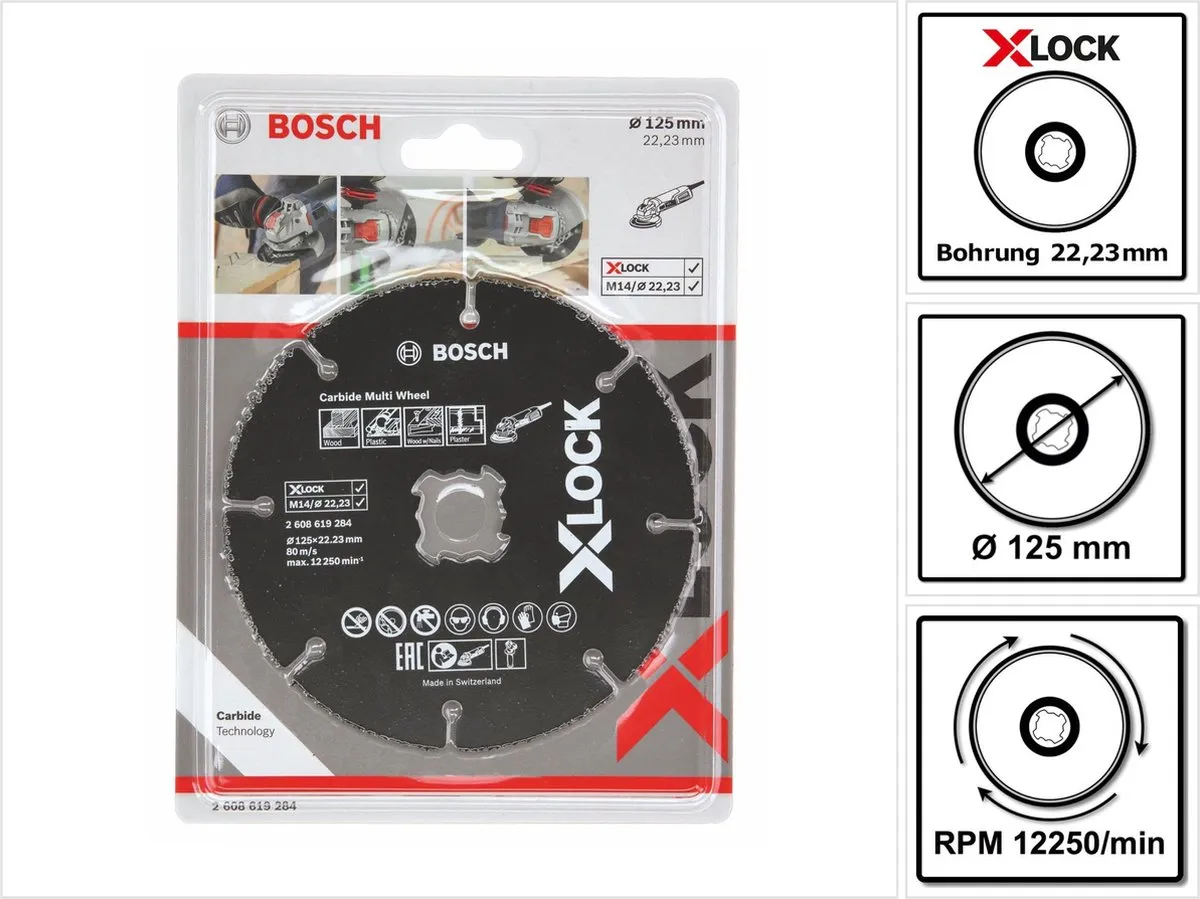 Bosch X-LOCK Carbide Multiwheel 125mm - Metaal