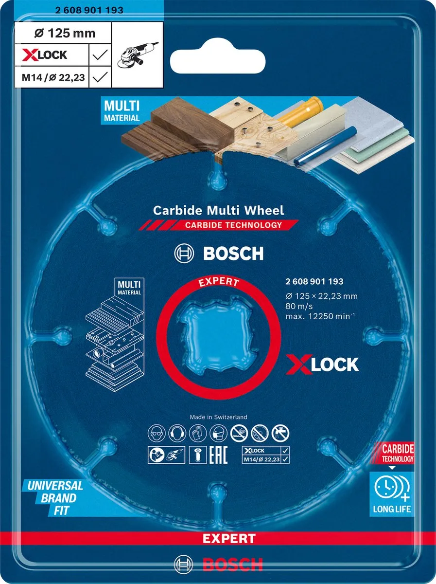 Bosch X-LOCK Carbide Multiwheel 125mm - Metaal