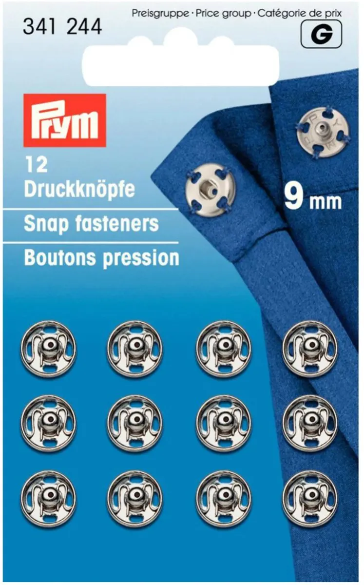 Prym Drukkers 9mm - Zilver - 12 Stuks