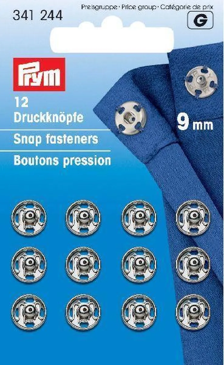 Prym Drukkers 9mm - Zilver - 12 Stuks