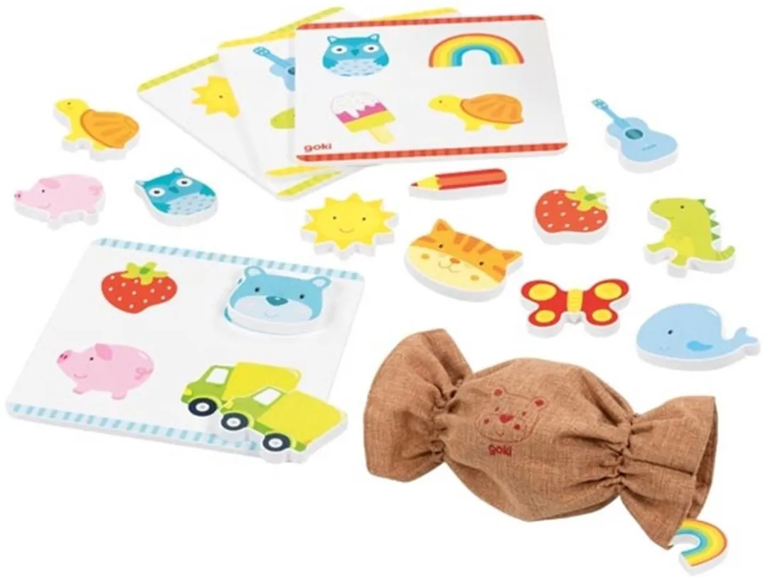 Goki Memory VOELEN 21-delig - 17,5x17,5cm - Hout/Textiel - Multi - afbeelding 5 van 5