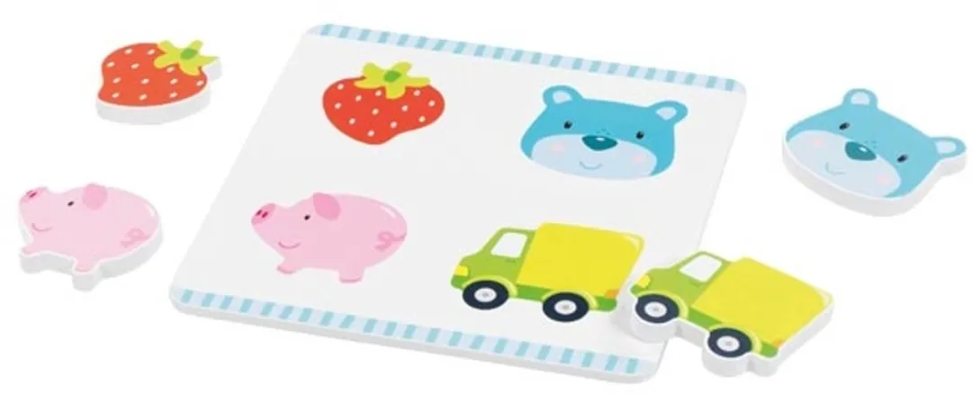 Goki Memory VOELEN 21-delig - 17,5x17,5cm - Hout/Textiel - Multi - afbeelding 4 van 5