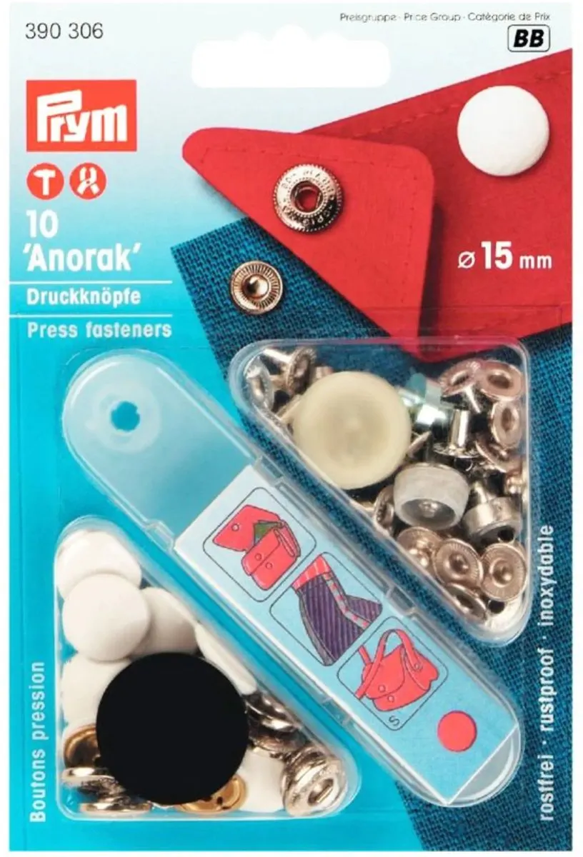 Prym Naaivrije Drukknopen 15mm - Wit