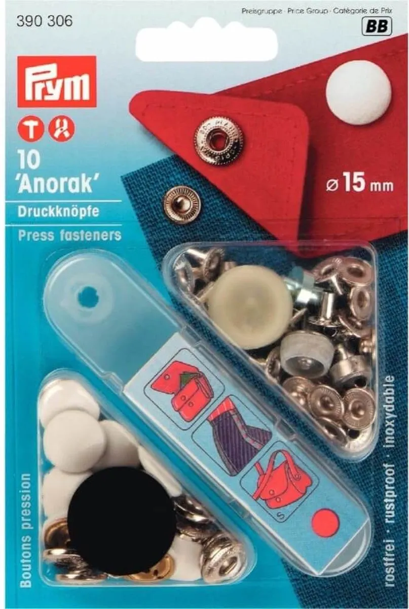 Prym Naaivrije Drukknopen 15mm - Wit