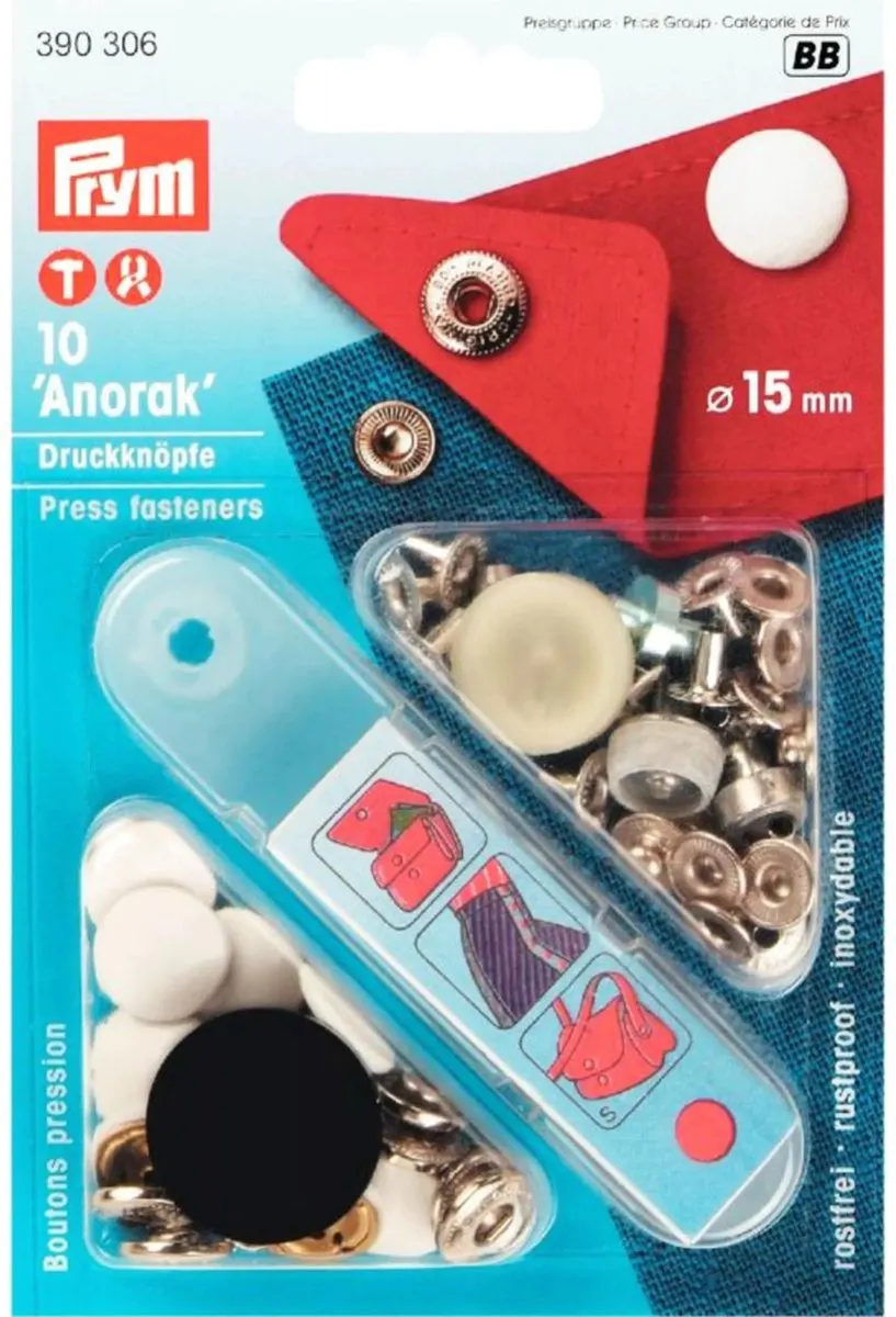 Prym Naaivrije Drukknopen 15mm - Wit